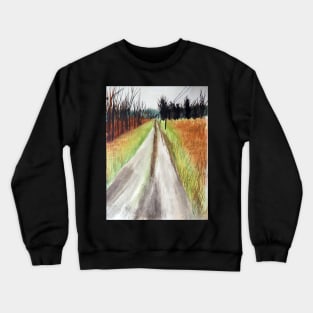 Country Landscape Watercolor Crewneck Sweatshirt